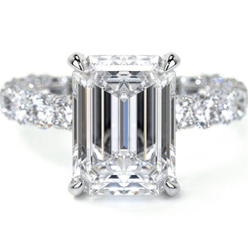 New Luxury Princess Cut Silver Color AAA+ CZ Diamonds Designer Engagement Ring - The Jewellery Supermarket